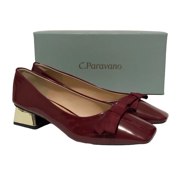 C. Paravano Shoes - NIB C. Paravano Patent Leather Block Heel Pumps